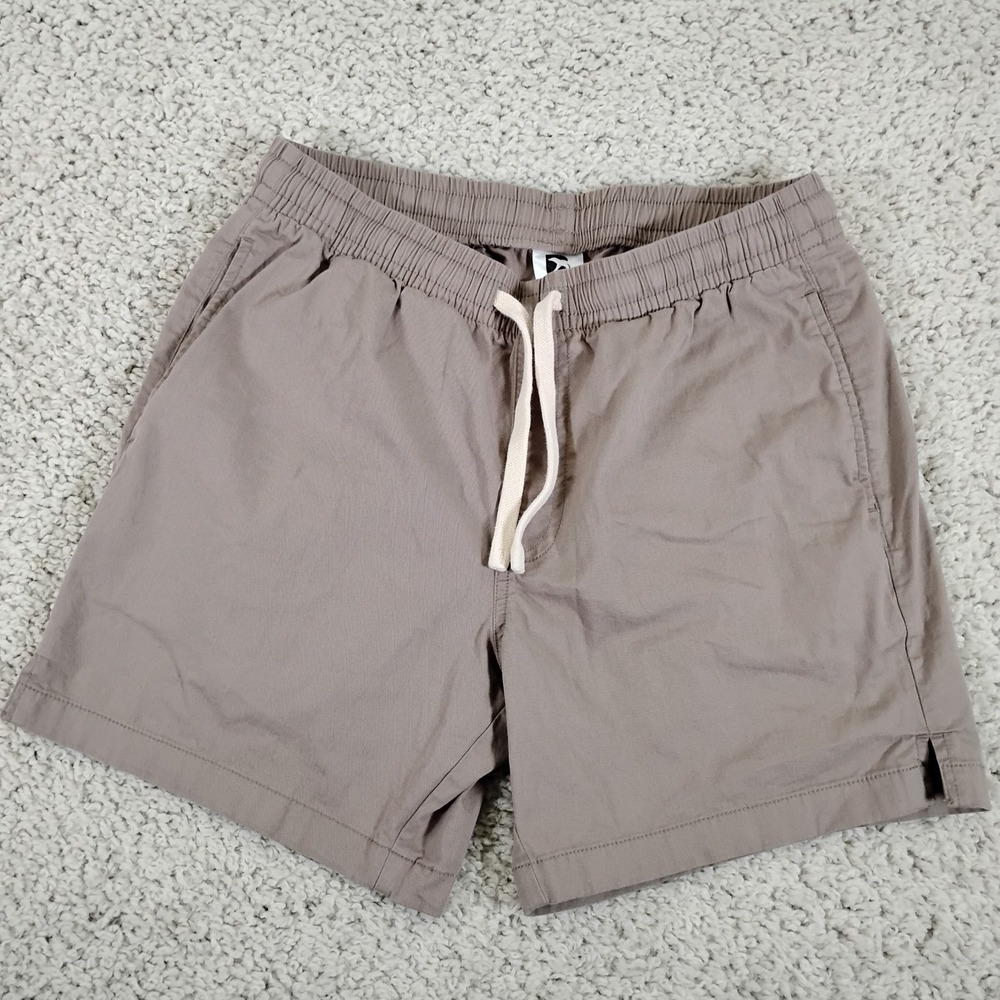 Bearbottom Shorts Mens Medium Beige Chino Elastic Waist 5.5" Drawstring Stretch